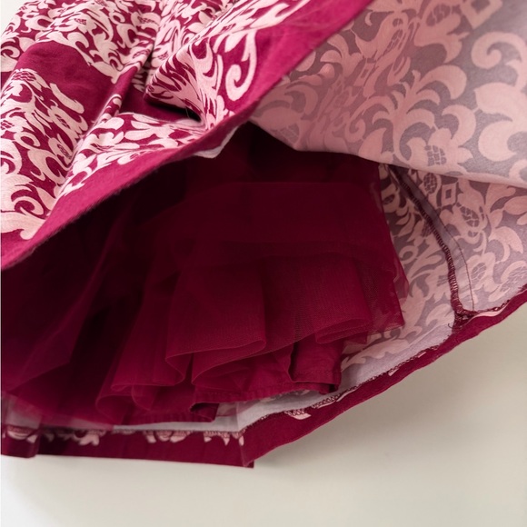 Janie and Jack Red Dress Floral Cotton Size 6 Girls Church - Picture 4 of 9